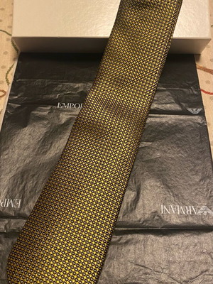 Emporio Armani tie unused black and yellow