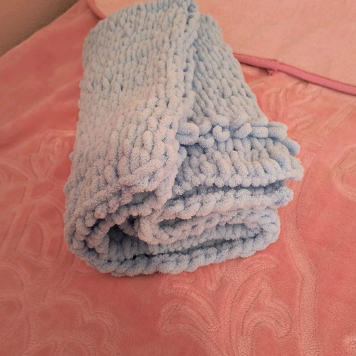 Children's knitted single quilt handmade new with pillowcase gift