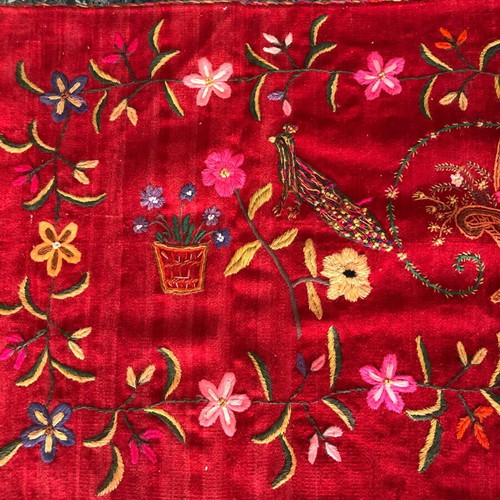 Cretan woven textile used with bird design