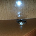 Silver solitaire ring