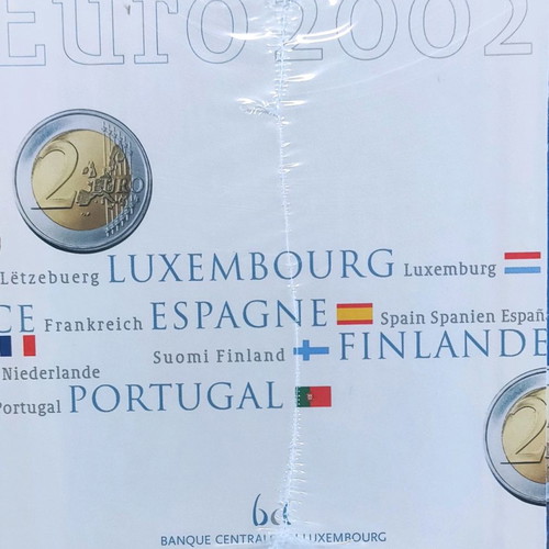 12 euro set 2002 sealed from Luxembourg central bank new