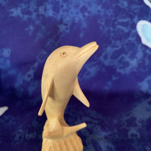 Wooden dolphin decorative set handmade, new, pack of two