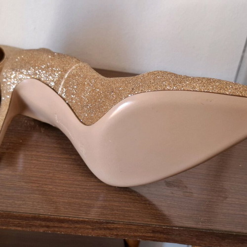 Gianvito Rossi heels used, gold, size 38.5