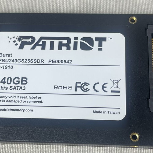 Patriot Burst 240GB SSD used 2.5” SATA III 6Gbps Solid State Drive