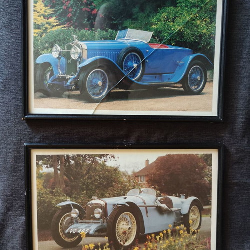 Vintage car prints used, set of 3