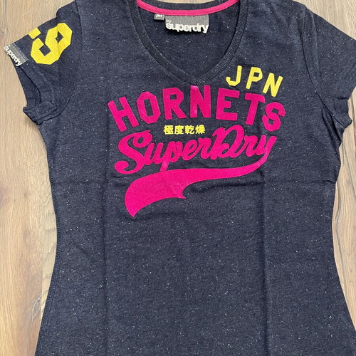 Superdry T-shirt new, blue and pink, size M