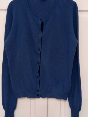 Henry Cotton's women's cardigan like new, wool with cashmere, blue, size 48