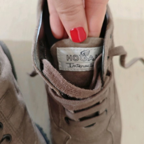 Hogan athletic shoes like new, brown, size 35