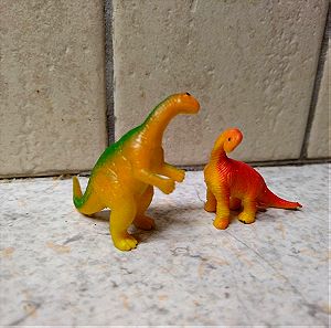 2 μικροί λαστιχένιοι δεινόσαυροι