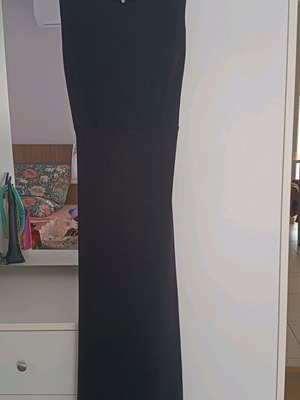 Maxi dress black like new with back slits size M