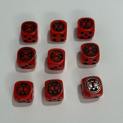 Combat Hex 2004 Sabertooth Games Dice pack of 9 like new