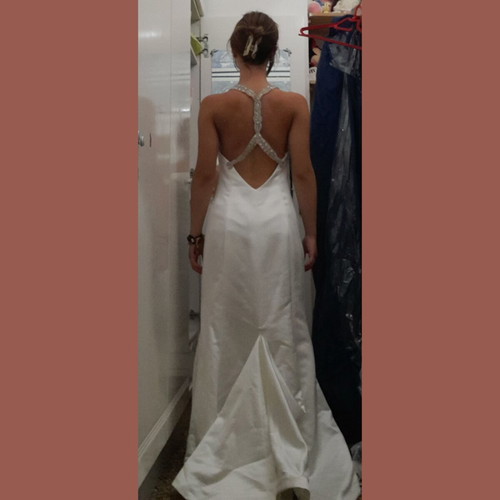 Demetrios wedding dress size S like new, white