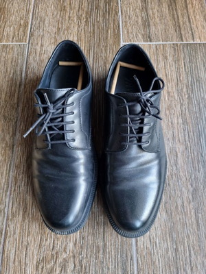Zara black basic derby shoes size 43