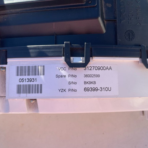 Volvo S60 2011 speedometer used, compatible with V70-XC60-XC70