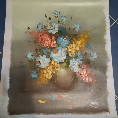 Oil painting on canvas like new, vase with flowers 50x60
