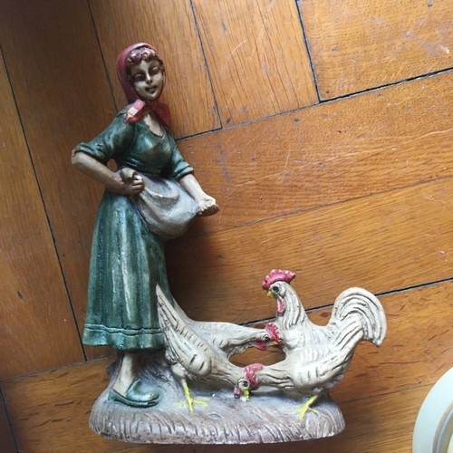 Bibelot figurines used with bucolic scenes, set of 2 pieces