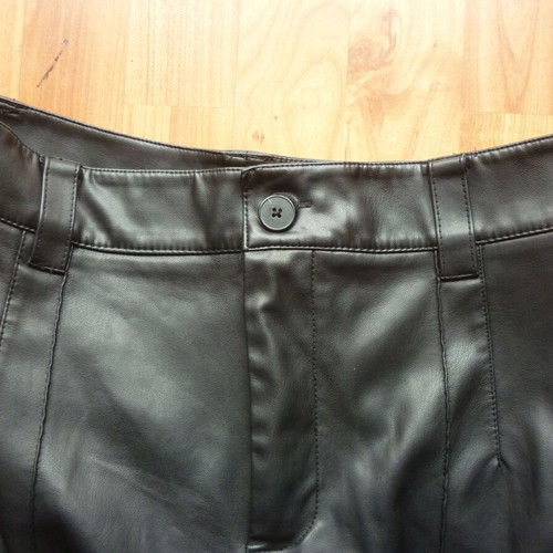Zara women's black faux leather pants Medium like new