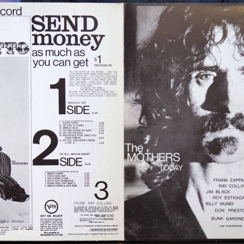 Frank Zappa And Mothers Absolutely Free vinyl new, rock