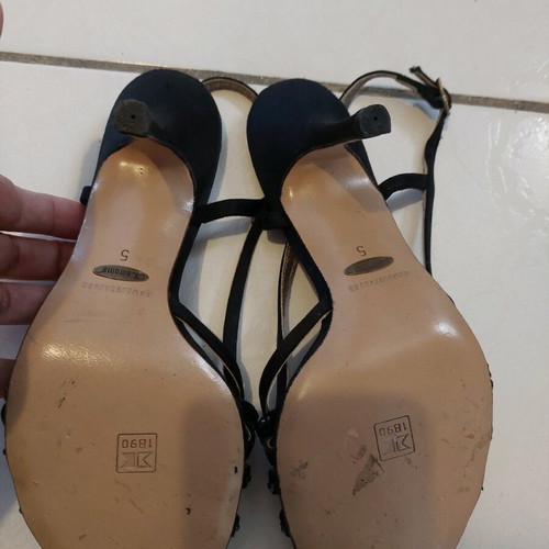 Kalogirou black sandal with rhinestones US 5 EUR 35 max 36