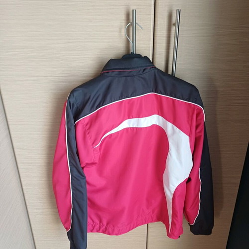 Windbreaker jacket red medium like new with free t-shirt