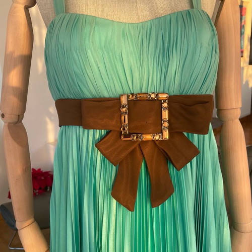 Carlo Pignatelli Haute Couture pleated evening dress new size 44