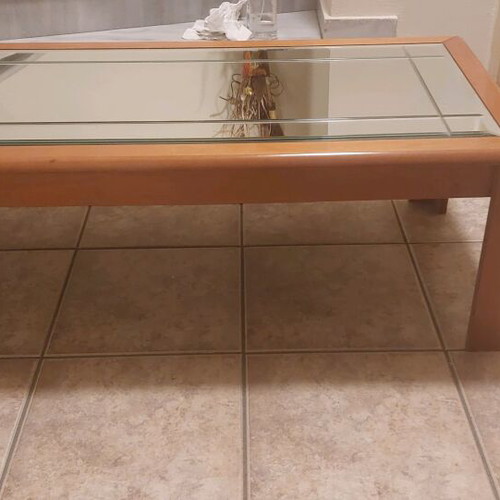 Coffee table used, solid wood 1.20×60