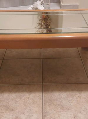Coffee table used, solid wood 1.20×60