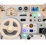 Wooden car dashboard activity board for kids