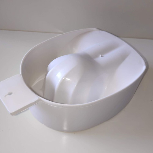 Plastic manicure bowl white, new, pack of 6 pieces
