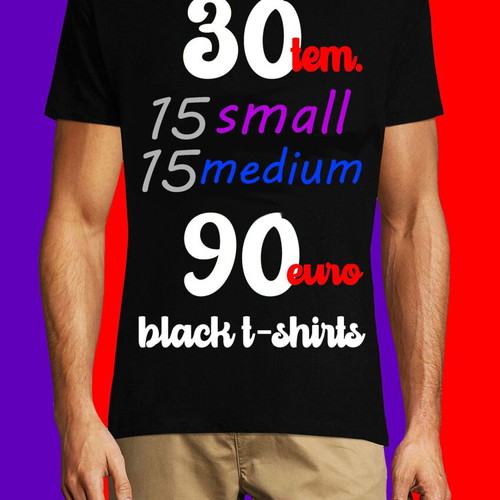 Sol's Regent T-shirts new, 15 small and 15 medium, black