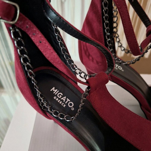 Migato burgundy high-heeled shoes new, size 41