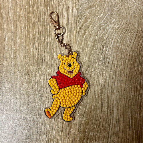 Winnie the Pooh double-sided keychain with rhinestones new