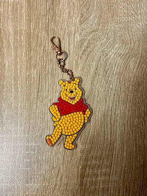 Winnie the Pooh double-sided keychain with rhinestones new