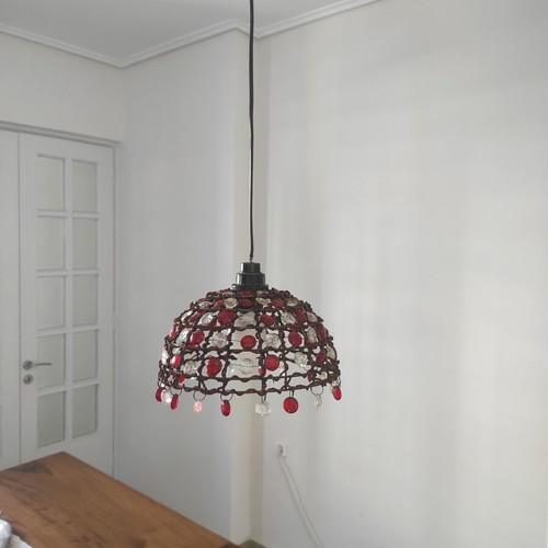 Atmospheric lamp with beads, 21.5 cm diameter