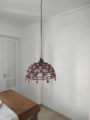 Atmospheric lamp with beads, 21.5 cm diameter