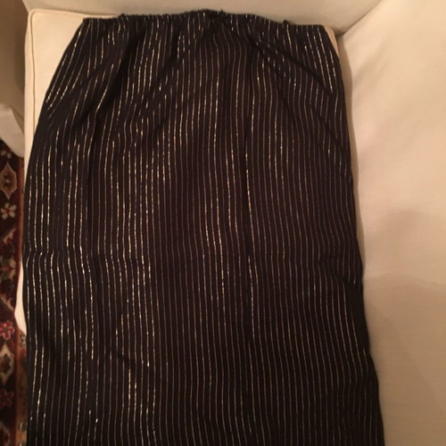 Women's skirt dark brown with gold lines, size L, new
