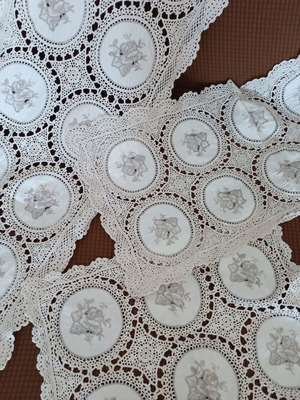 Set of three vintage doilies like new
