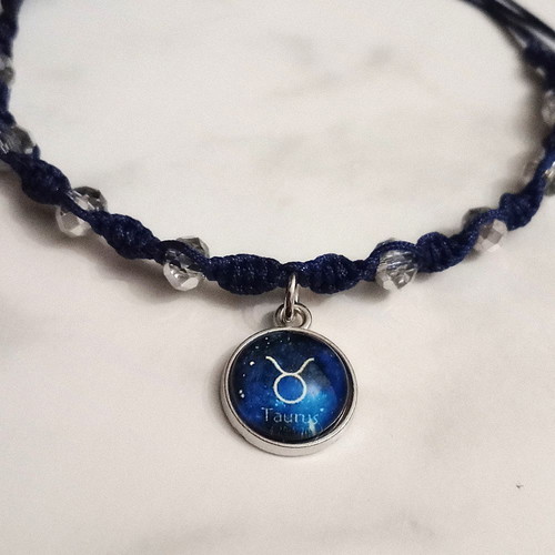 Women's Blue Taurus Zodiac Bracelet new