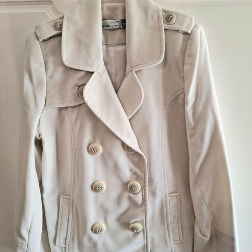 YSATIS White Ecru Jacket used, double button detail, size L