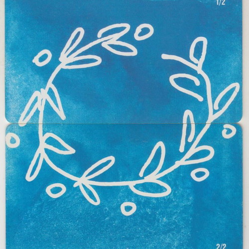 Greek phone cards used, Dimas/Thanou puzzle 2 cards Olympic wreath