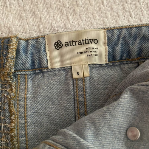 Attrattivo denim top S like new, black and blue
