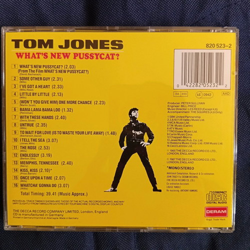 Tom Jones What's New Pussycat? CD like new