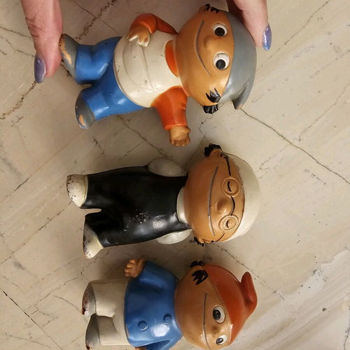 Mainzelmännchen figures vintage, used, all together