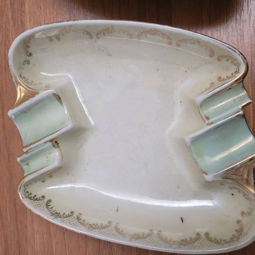 Bavaria porcelain ashtrays used, set of 2 for cigars
