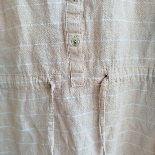 Esmara linen dress like new, striped fabric with waist cord, size M