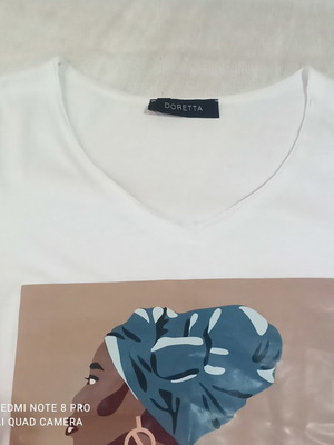 Μπλούζα με στάμπα άσπρη, one size