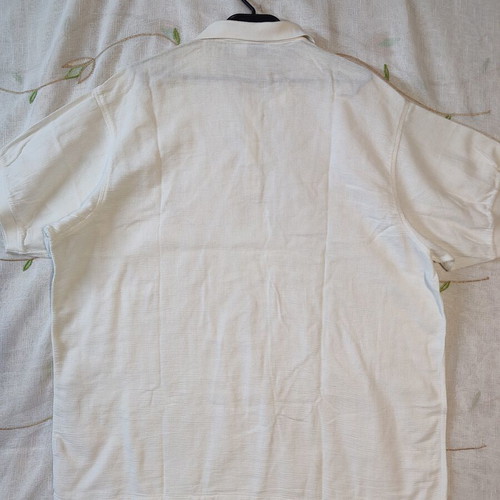 Patagonia men's polo shirt XL off-white waffle knit like new