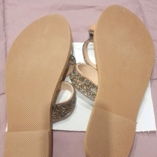 Women's handmade sandals like new with beads, size 39