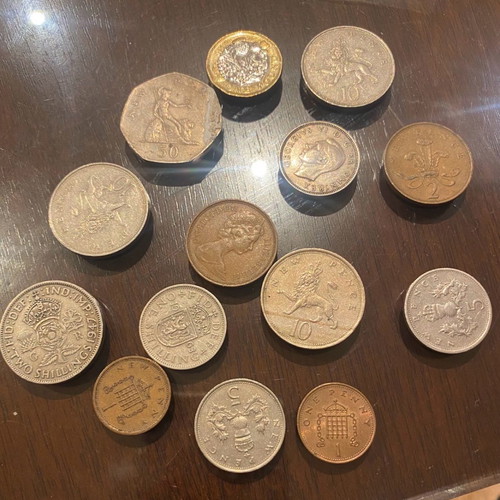 Collection of old coins used, 67 pcs, from various countries