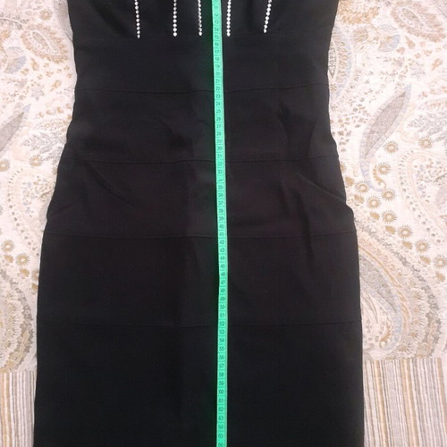 Women's fabric strapless dress size S like new, black